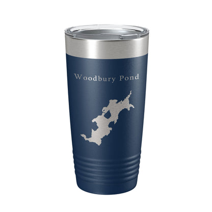 Woodbury Pond Tumbler Lake Map Travel Mug Insulated Laser Engraved Coffee Cup Maine 20 oz-8