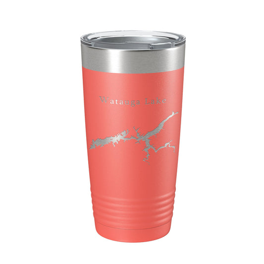 Watauga Lake Map Tumbler Travel Mug Insulated Laser Engraved Coffee Cup Tennessee 20 oz-20