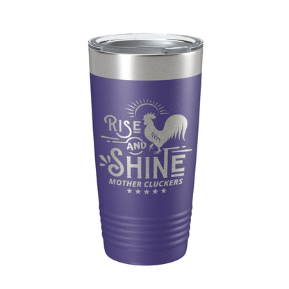 Rise And Shine Mother Cluckers Tumbler Funny Travel Mug Gift Insulated Laser Engraved Coffee Cup 20 oz-15