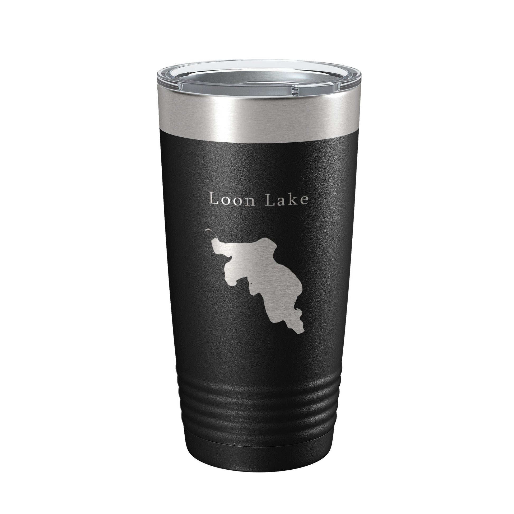 Loon Lake Map Tumbler Travel Mug Insulated Laser Engraved Coffee Cup Washington 20 oz-0