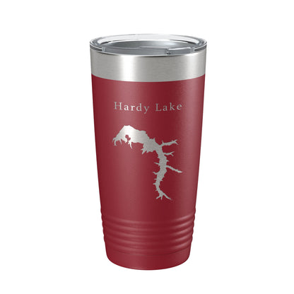 Hardy Lake Map Tumbler Travel Mug Insulated Laser Engraved Coffee Cup Indiana 20 oz-18