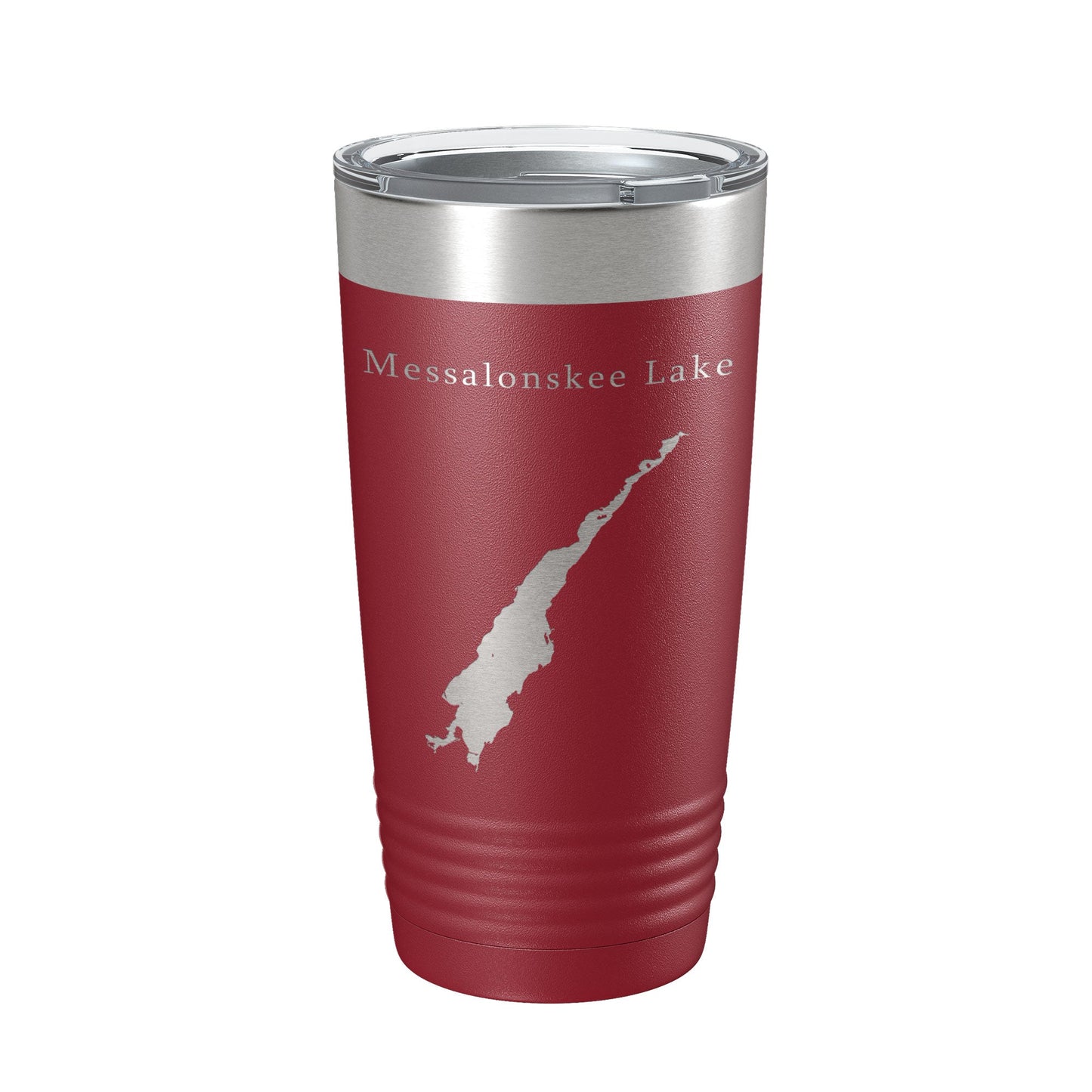 Messalonskee Lake Map Tumbler Travel Mug Insulated Laser Engraved Coffee Cup Maine 20 oz-18
