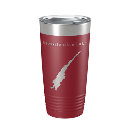 Messalonskee Lake Map Tumbler Travel Mug Insulated Laser Engraved Coffee Cup Maine 20 oz-18