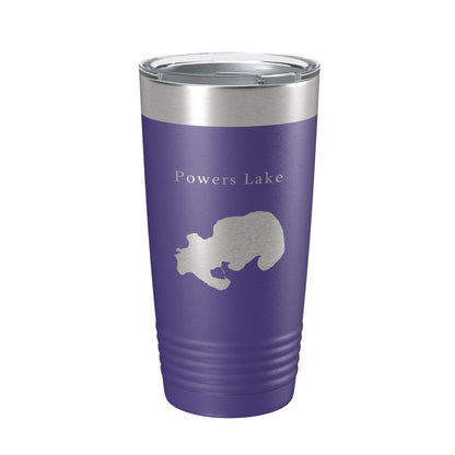 Powers Lake Map Tumbler Travel Mug Insulated Laser Engraved Coffee Cup Wisconsin 20 oz-15