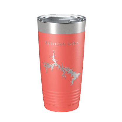 Skiatook Lake Map Tumbler Travel Mug Insulated Laser Engraved Coffee Cup Oklahoma 20 oz-20