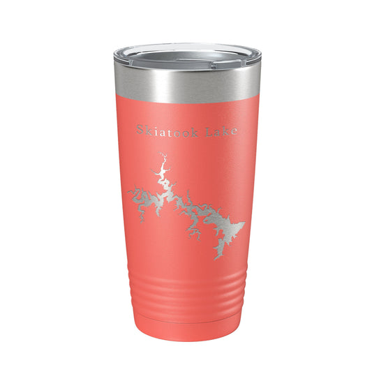 Skiatook Lake Map Tumbler Travel Mug Insulated Laser Engraved Coffee Cup Oklahoma 20 oz-20