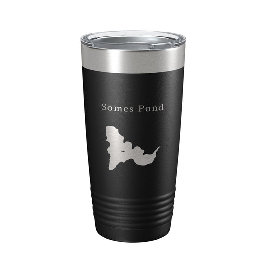 Somes Pond Tumbler Lake Map Travel Mug Insulated Laser Engraved Coffee Cup Acadia Maine 20 oz-0
