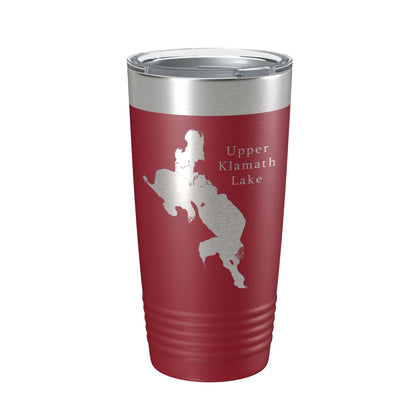 Upper Klamath Lake Map Tumbler Travel Mug Insulated Laser Engraved Coffee Cup Oregon 20 oz-18