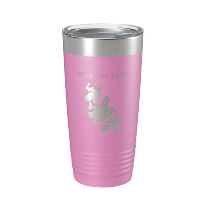 Webster Lake Map Tumbler Travel Mug Insulated Laser Engraved Coffee Cup Massachusetts 20 oz-14