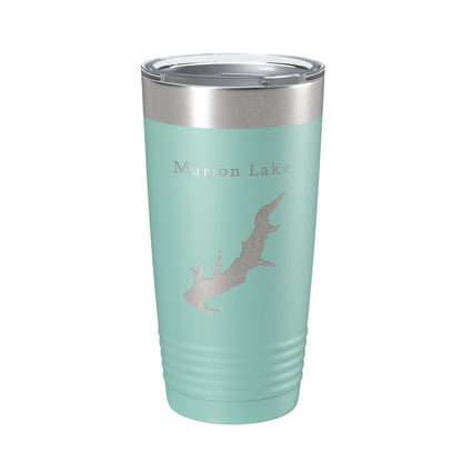 Marion Lake Map Tumbler Travel Mug Insulated Laser Engraved Coffee Cup Kansas 20 oz-12