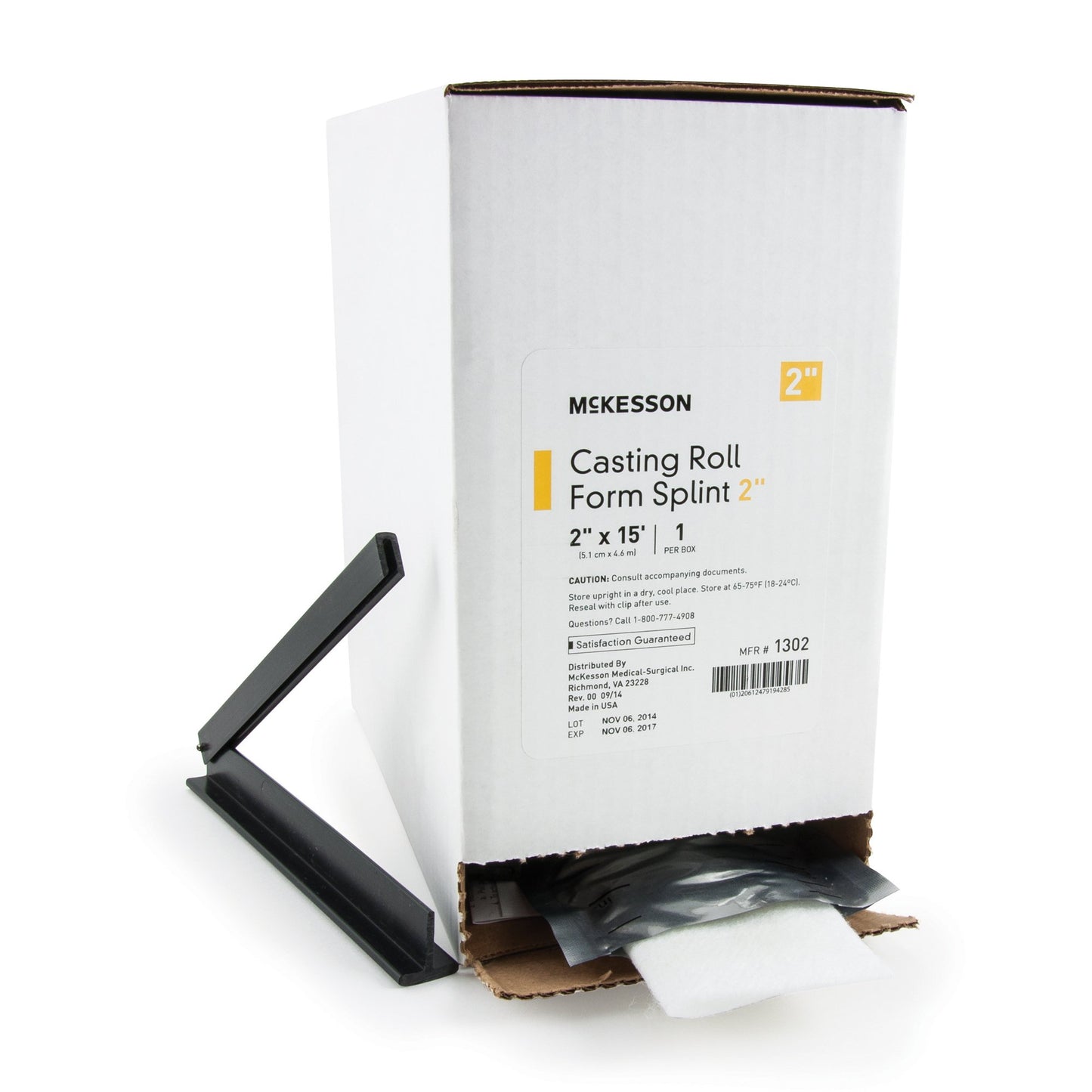 Padded Splint Roll McKesson 2 Inch X 15 Foot Fiberglass White