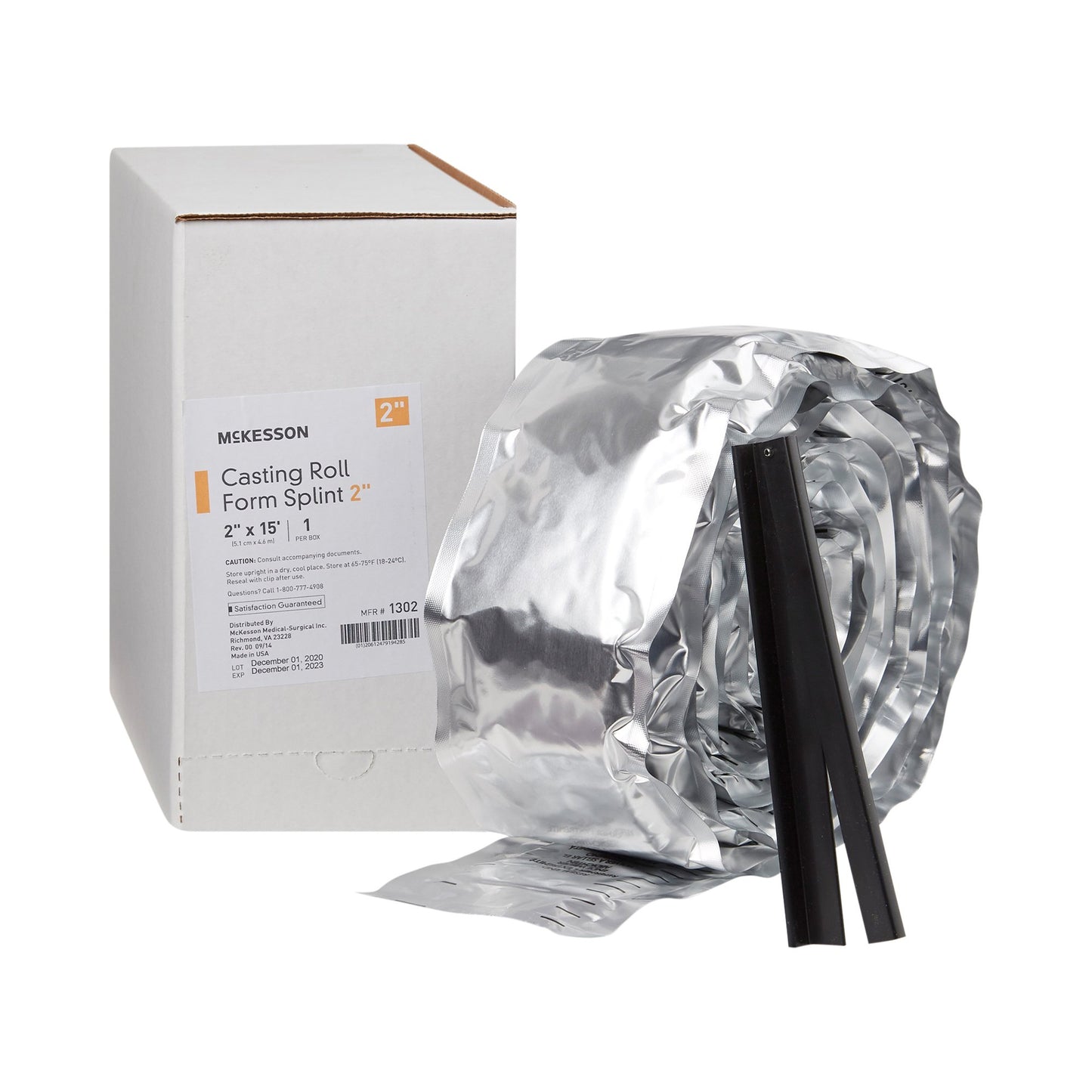 Padded Splint Roll McKesson 2 Inch X 15 Foot Fiberglass White