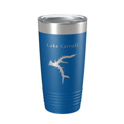 Lake Carroll Map Tumbler Travel Mug Insulated Laser Engraved Coffee Cup Illinois 20 oz-6