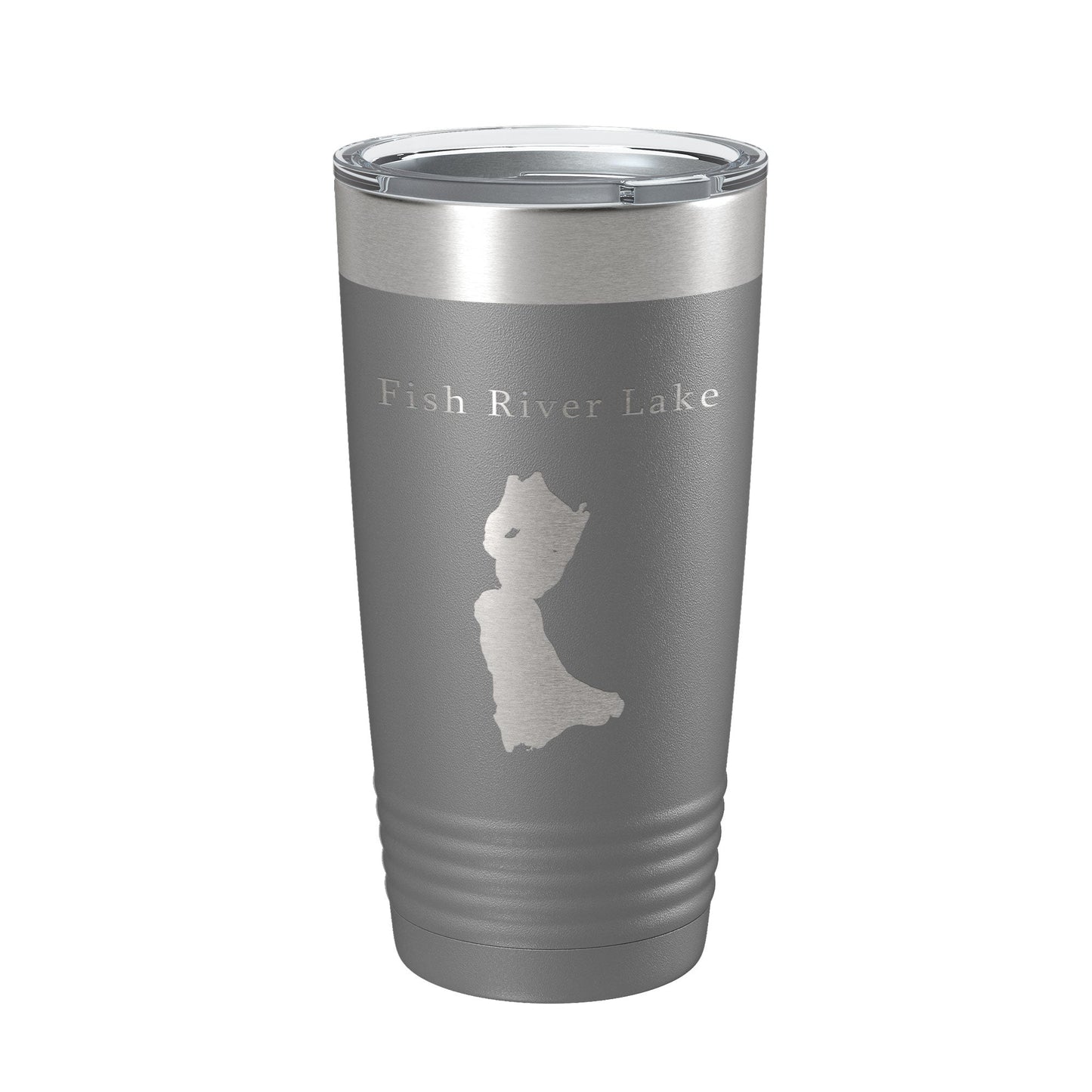 Fish River Lake Map Tumbler Travel Mug Insulated Laser Engraved Coffee Cup Maine 20 oz-16