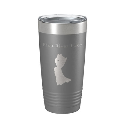 Fish River Lake Map Tumbler Travel Mug Insulated Laser Engraved Coffee Cup Maine 20 oz-16