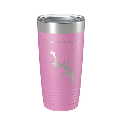 Sportsman Lake Map Tumbler Travel Mug Insulated Laser Engraved Coffee Cup Oklahoma 20 oz-14