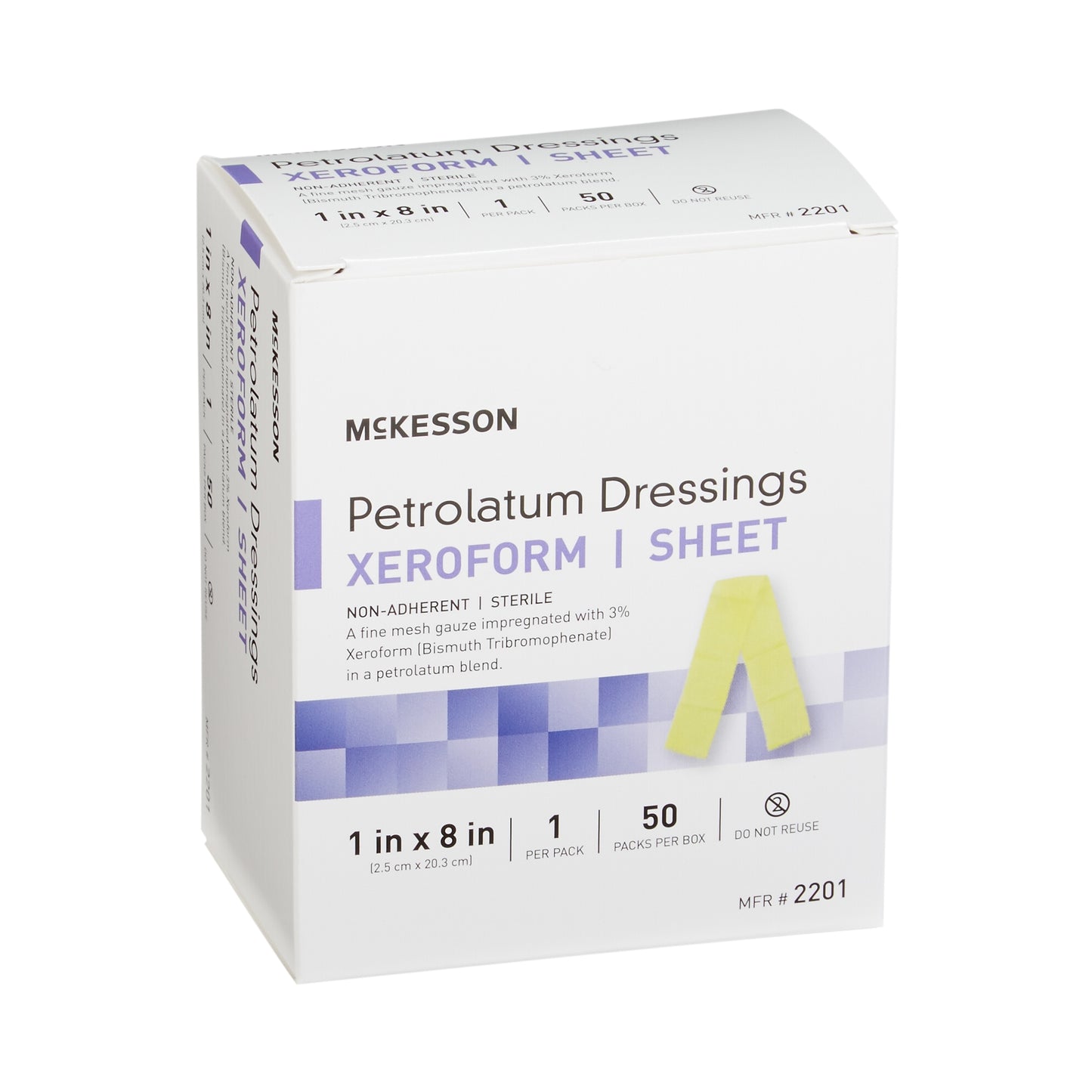 Xeroform Petrolatum Impregnated Dressing McKesson Strip 1 X 8 Inch Sterile