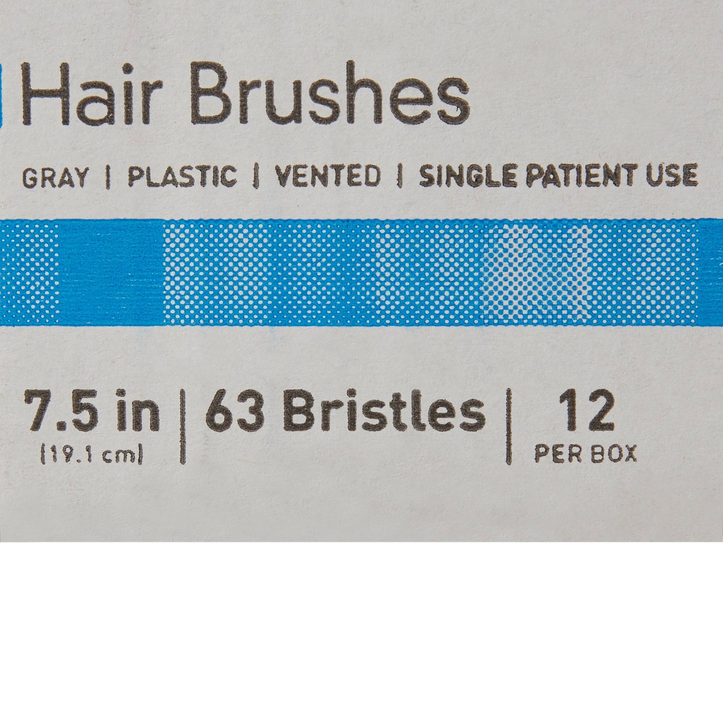Hairbrush McKesson Plastic Bristles 7.7 Inch