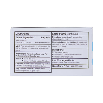 Antiseptic Skin Towelette McKesson Individual Packet Unscented 100 Count