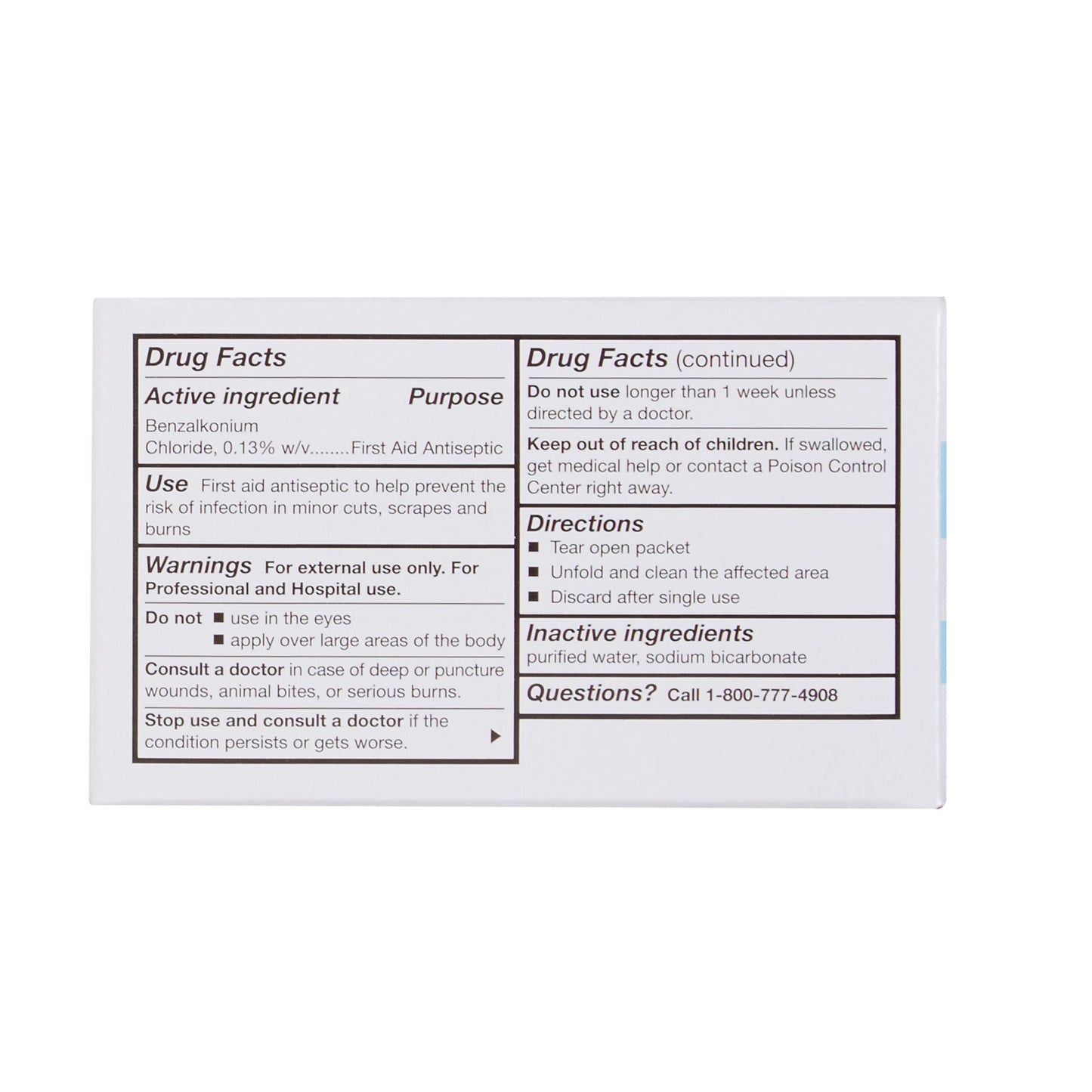 Antiseptic Skin Towelette McKesson Individual Packet Unscented 100 Count