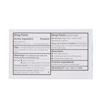 Antiseptic Skin Towelette McKesson Individual Packet Unscented 100 Count