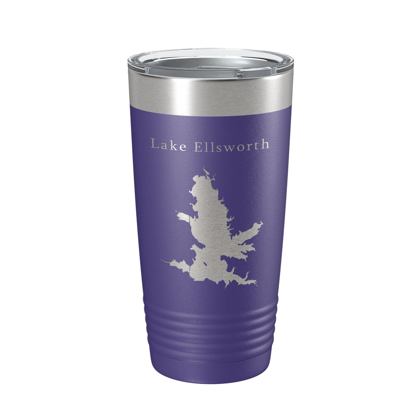 Lake Ellsworth Map Tumbler Travel Mug Insulated Laser Engraved Coffee Cup Oklahoma 20 oz-15