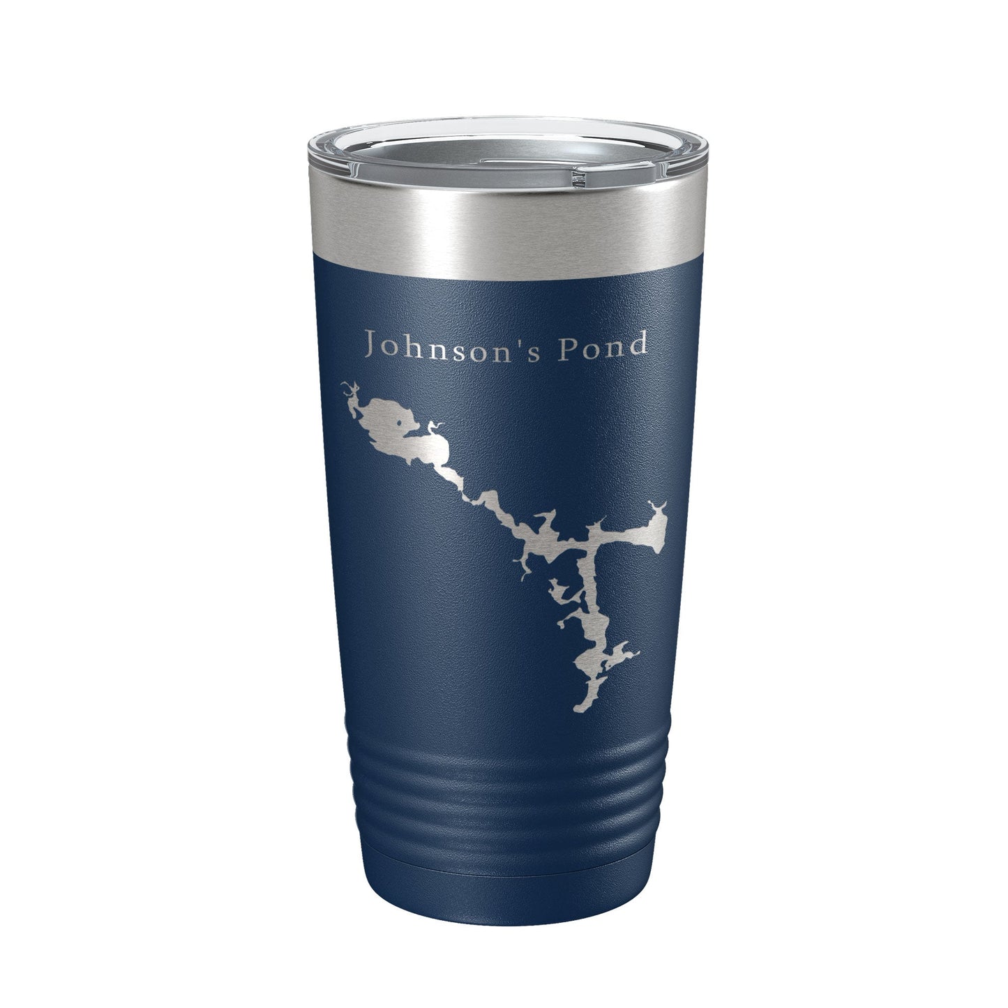 Johnson's Pond Tumbler Lake Map Travel Mug Insulated Laser Engraved Coffee Cup Rhode Island 20 oz-2