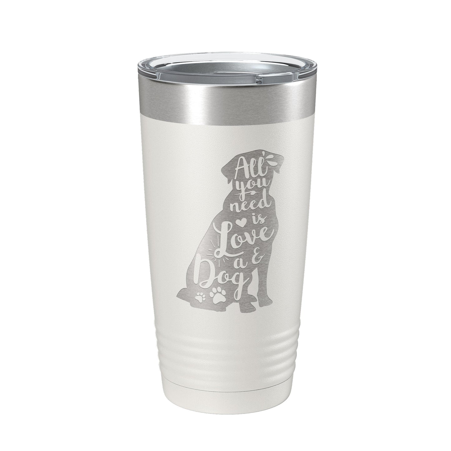 Love and a Dog Tumbler Dog Lover Travel Mug All You Need is Love Insulated Laser Engraved Coffee Cup Pet Owner Gift 20 oz-7
