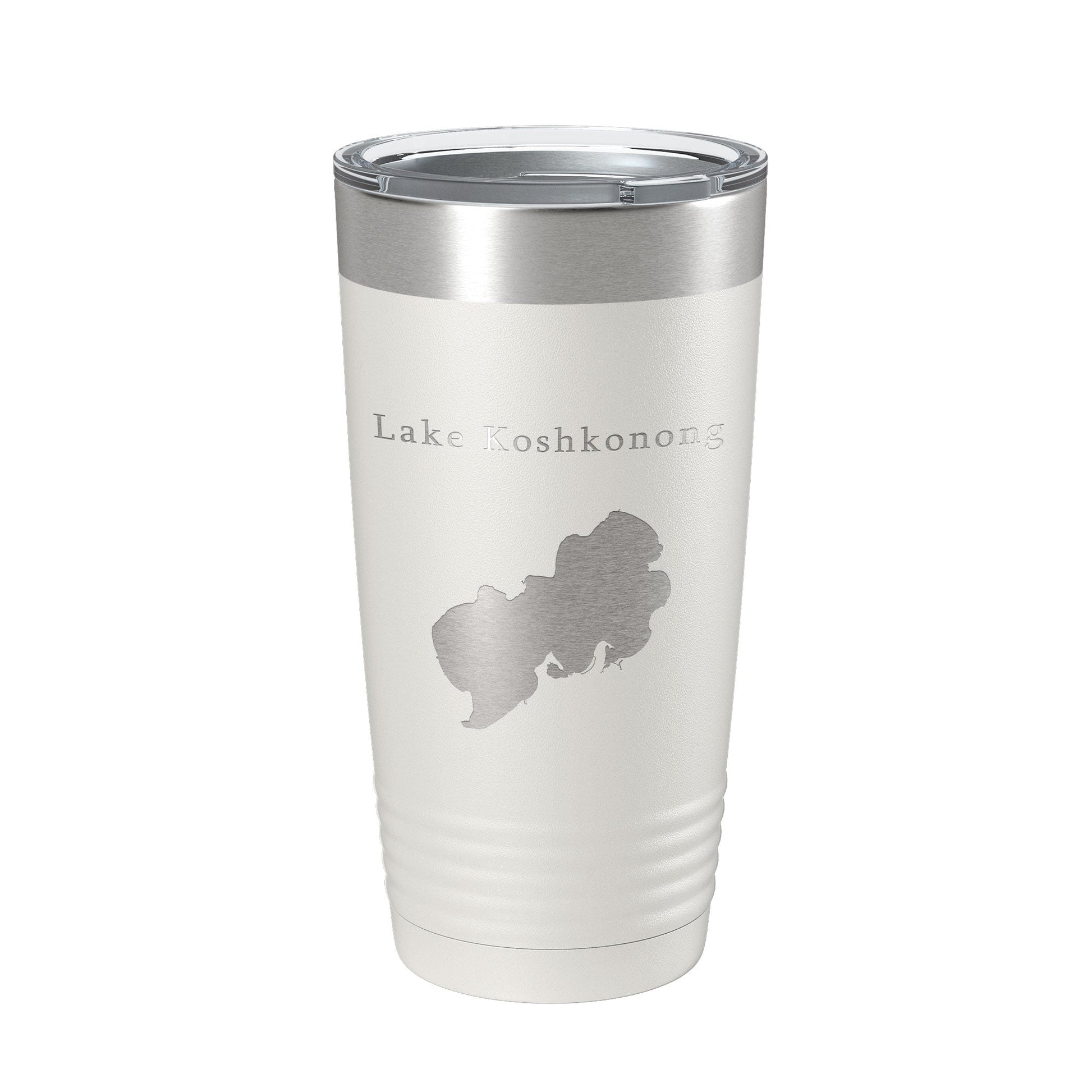 Lake Koshkonong Map Tumbler Travel Mug Insulated Laser Engraved Coffee Cup Wisconsin 20 oz-1