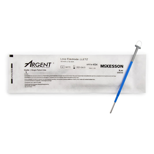 LEEP/LLETZ Electrode McKesson Argent™ Tungsten Wire Sterile 10 X 10 mm Loop Tip Disposable