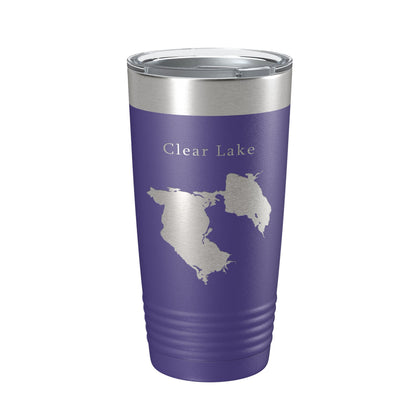 Clear Lake Reservoir Map Tumbler Travel Mug Insulated Laser Engraved Coffee Cup California 20 oz-15