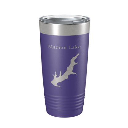 Marion Lake Map Tumbler Travel Mug Insulated Laser Engraved Coffee Cup Kansas 20 oz-15