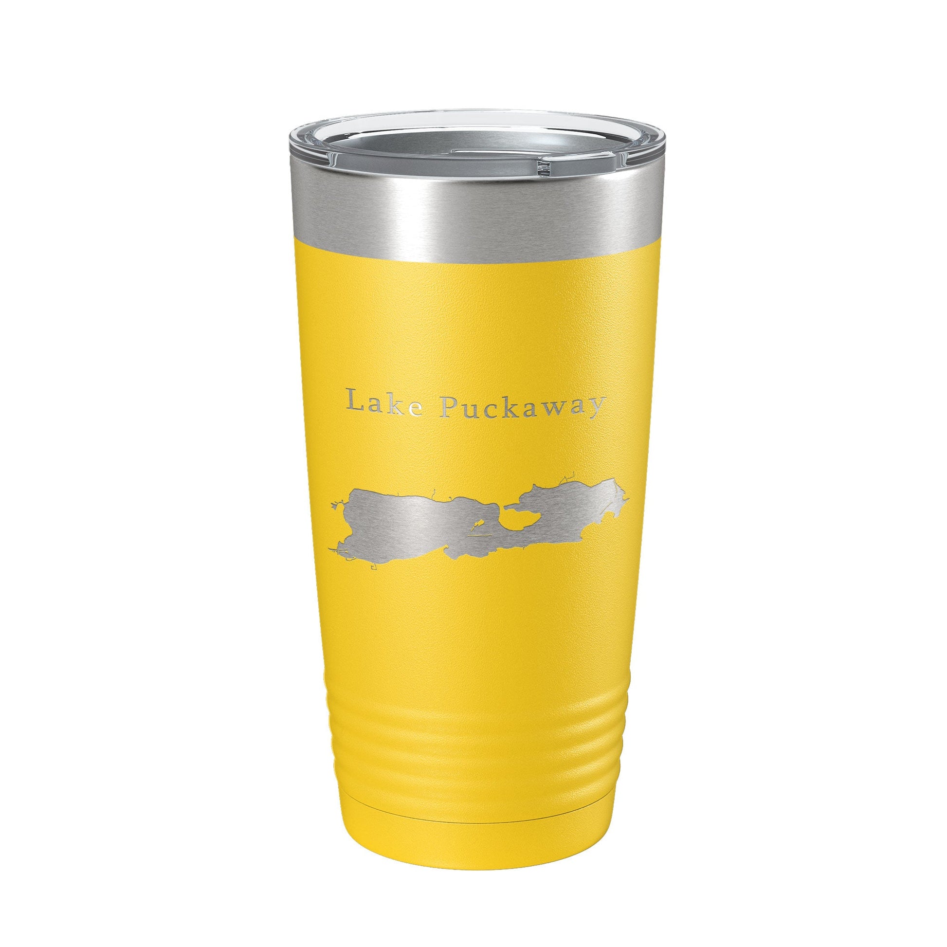 Lake Puckaway Map Tumbler Travel Mug Insulated Laser Engraved Coffee Cup Wisconsin 20 oz-4