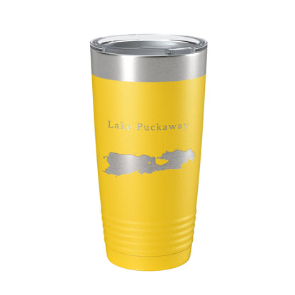 Lake Puckaway Map Tumbler Travel Mug Insulated Laser Engraved Coffee Cup Wisconsin 20 oz-4