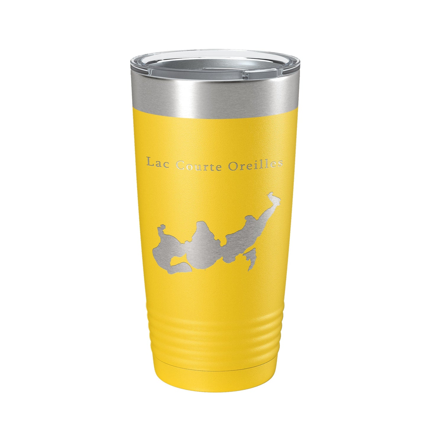 Lac Courte Oreilles Tumbler Lake Map Travel Mug Insulated Laser Engraved Coffee Cup Wisconsin 20 oz-19