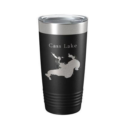 Cass Lake Map Tumbler Travel Mug Insulated Laser Engraved Coffee Cup Michigan 20 oz-5