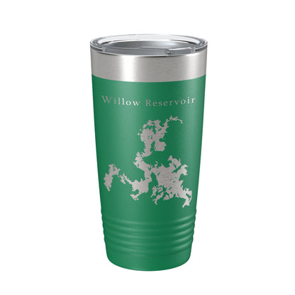 Willow Reservoir Tumbler Lake Map Travel Mug Insulated Laser Engraved Coffee Cup Wisconsin 20 oz-9