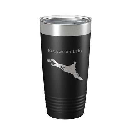 Paupackan Lake Map Tumbler Travel Mug Insulated Laser Engraved Coffee Cup Pennsylvania 20 oz-5