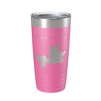 Tom Steed Lake Map Tumbler Travel Mug Insulated Laser Engraved Coffee Cup Oklahoma 20 oz-11
