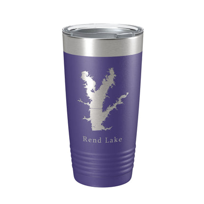Rend Lake Map Tumbler Travel Mug Insulated Laser Engraved Coffee Cup Illinois 20 oz-15