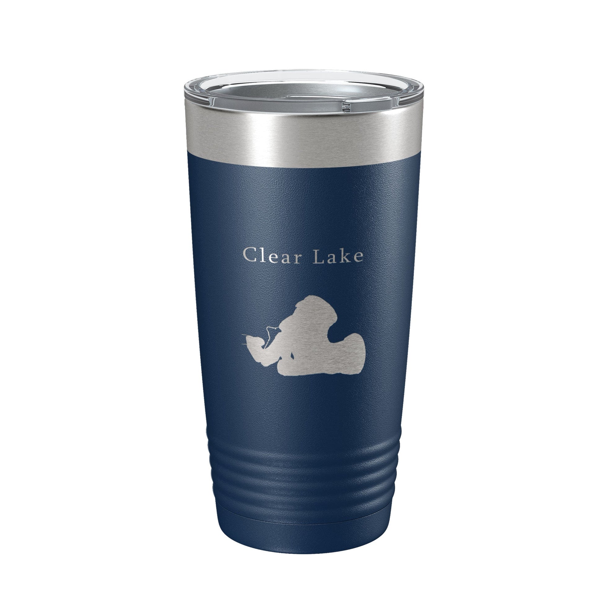 Clear Lake Map Tumbler Travel Mug Insulated Laser Engraved Coffee Cup Indiana 20 oz-2