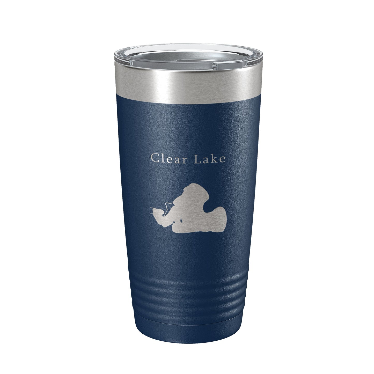Clear Lake Map Tumbler Travel Mug Insulated Laser Engraved Coffee Cup Indiana 20 oz-8