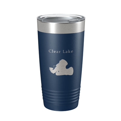 Clear Lake Map Tumbler Travel Mug Insulated Laser Engraved Coffee Cup Indiana 20 oz-8