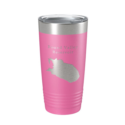 Round Valley Reservoir Tumbler Lake Map Travel Mug Insulated Laser Engraved Coffee Cup New Jersey 20 oz-11