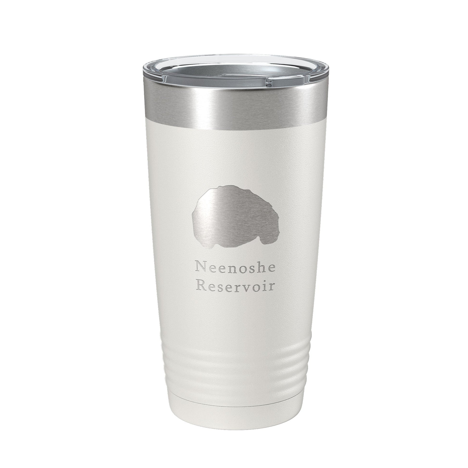Neenoshe Reservoir Tumbler Lake Map Travel Mug Insulated Laser Engraved Coffee Cup Colorado 20 oz-1