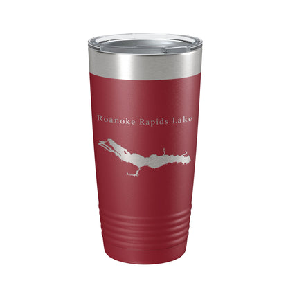 Roanoke Rapids Lake Map Tumbler Travel Mug Insulated Laser Engraved Coffee Cup North Carolina 20 oz-18