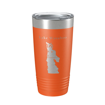 Lake Wanahoo Map Tumbler Travel Mug Insulated Laser Engraved Coffee Cup Nebraska 20 oz-17