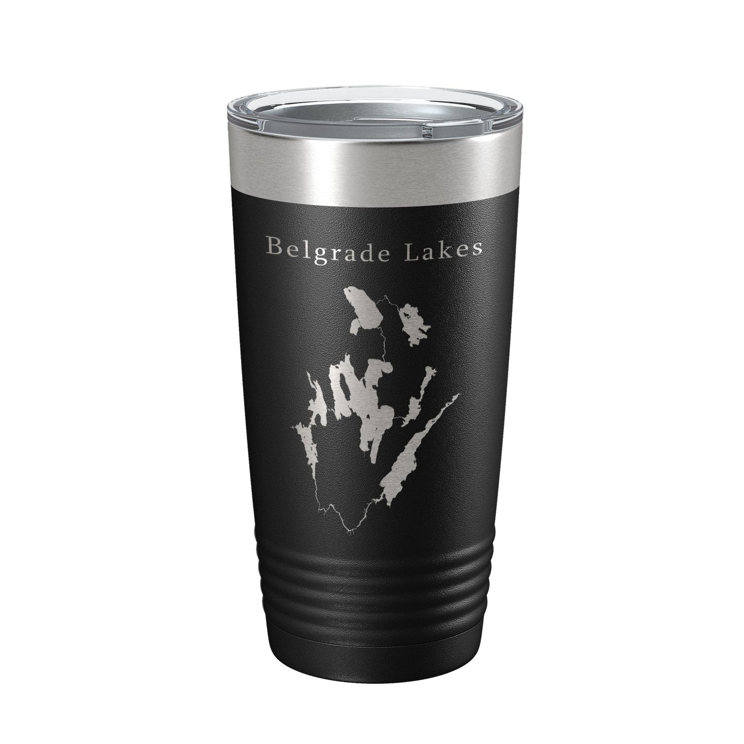 Belgrade Lakes Map Tumbler Travel Mug Insulated Laser Engraved Coffee Cup Maine 20 oz-5