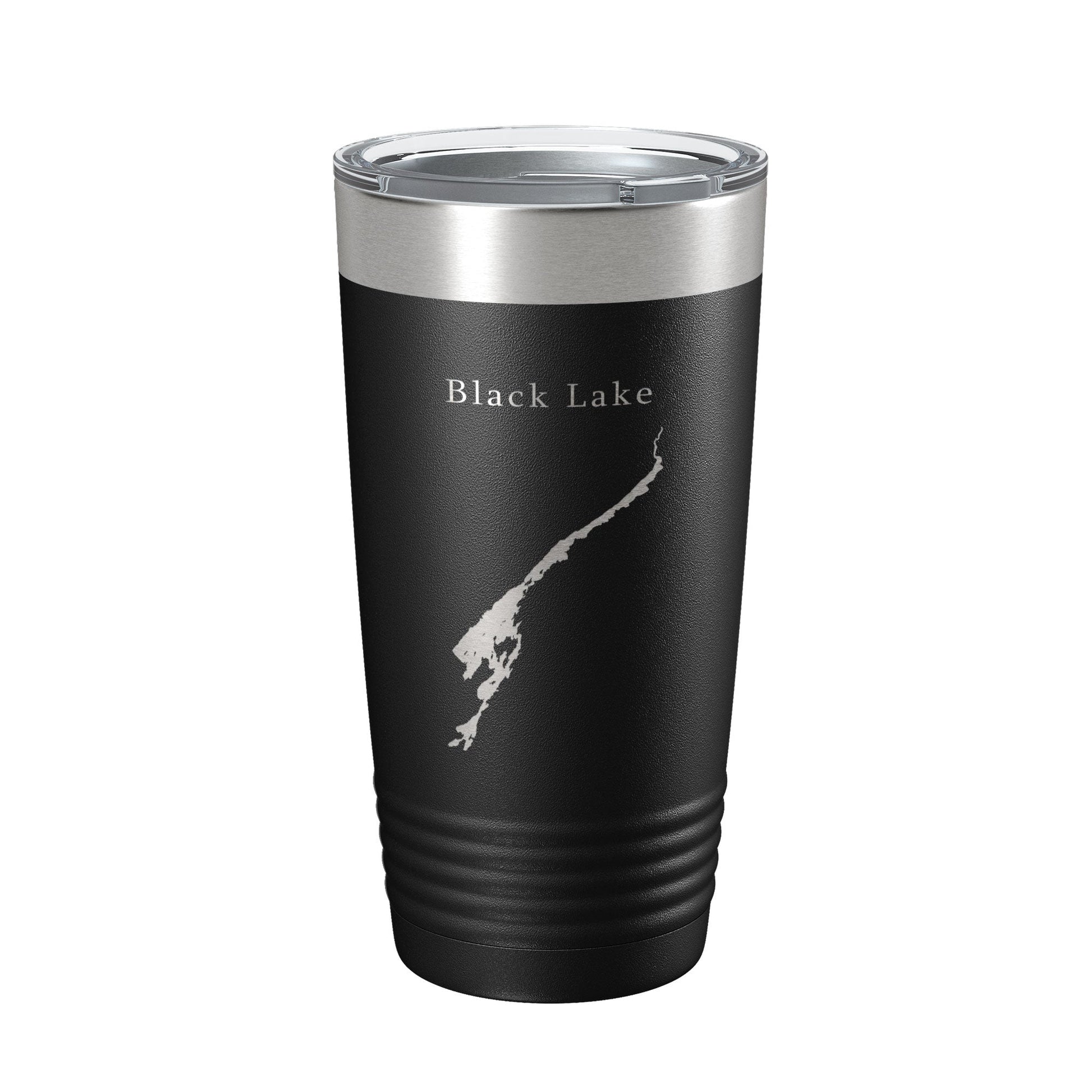 Black Lake Map Tumbler Travel Mug Insulated Laser Engraved Coffee Cup New York 20 oz-5
