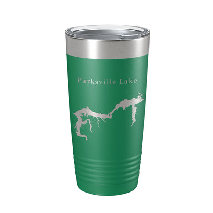 Parksville Lake Map Tumbler Travel Mug Insulated Laser Engraved Coffee Cup Tennessee 20 oz-9